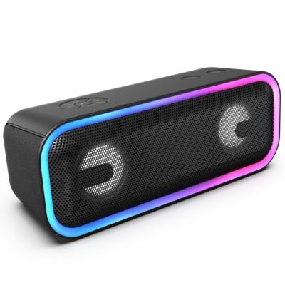 China Waterproof Wireless AirPlay RGB Light IPX6 Mini Bluetooth Speaker Portable Column Speaker Sound Box for TF Card MP3 Music Play. for sale