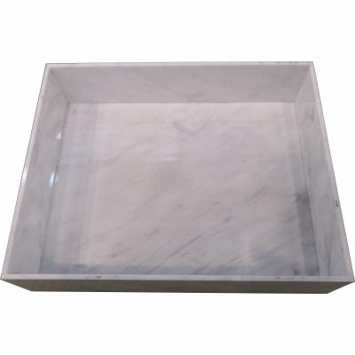 China Luxury Rectangle Acrylic Marble Hotel Serving Tray / Serving Tray For Fruit for sale