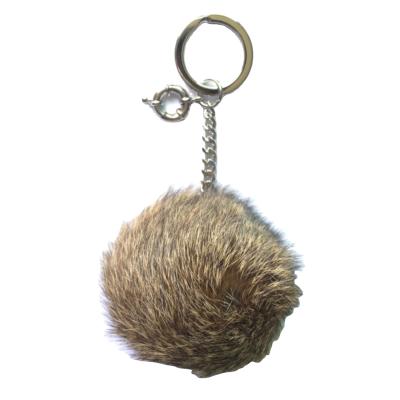 China Rabbit Key Real Fur Cute Plush Decoration Key Chain for sale