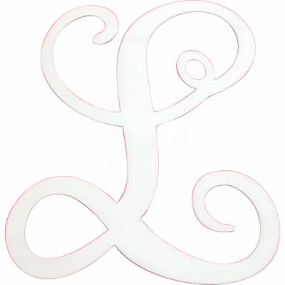 China Europe Monogram Font Ornament Wooden Letter L for sale