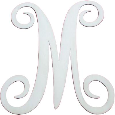 China Europe Monogram Font Ornament MDF Letter M for sale