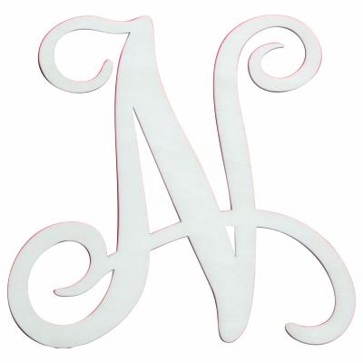 China Europe Monogram Font Ornament MDF Letter N for sale