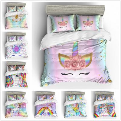 China Nondisposable Four-Piece Bedding Set 3D Multicolor Princess Bedding Set Wholesale Duvet Cover Set for sale