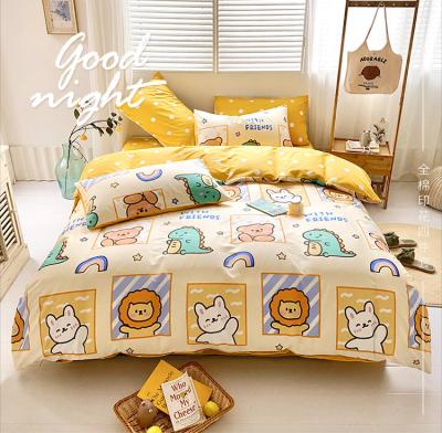 China Nondisposable Baby Crib Bedding Set Cotton Cartoon Comforter Bedding Set Sheet Baby Crib Bedding Set for sale