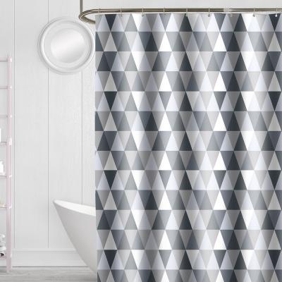 China Sustainable Triangle Pattern 80*180 Bath Curtain Set Curtain For Bath Room / Shower Curtain For Bathroom for sale