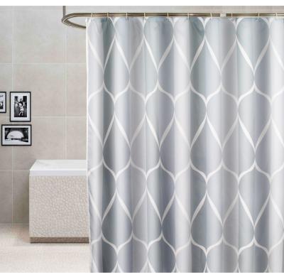 China Durable Simple Thickened Waterproof Polyester Shower Curtain Bathroom With Shower Curtains for sale