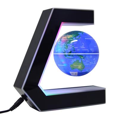 China Gifts Wholesale Magnetic Levitation Floating Globe With 16 Colored Led Light With Control for sale