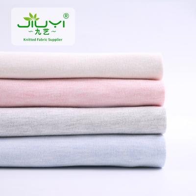 China Breathable Running Yarn Dyed 72% Cotton Composition Interlock Fabric Super Soft Roll For Baby Toddler for sale