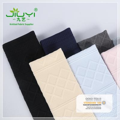 China Double Faced Various Types Mattress Scuba Fabric Wholesale Polyest Knit 95% Polyester 5% Spandex Jacquard Scuba Fabric For Garments for sale