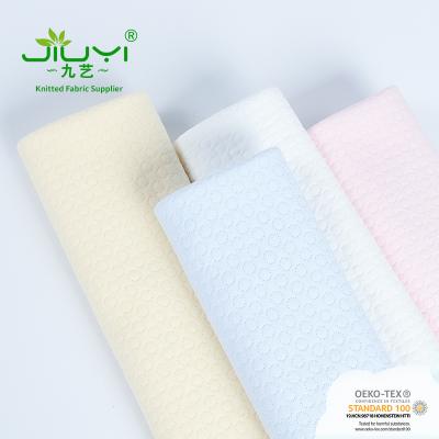 China Air Layer Organic Jacquard Circle Textile Cotton Sheet Super Soft Scuba Fabric for sale