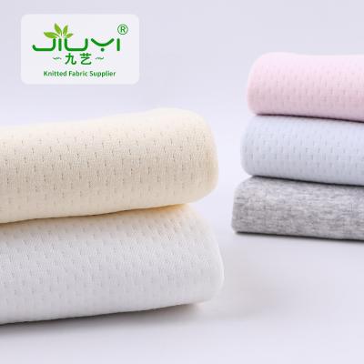 China Organic Kids Children Baby Knit Cheap Scuba Fabric Jacquard Solid Dyed 100% Cotton Fabric From China for sale