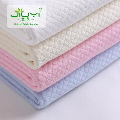 China Double Faced High Quality Cotton 30% Modal 35% Poly Diamonds Order Fabric 35% Custom Jacquard Scuba Fabric For Baby Suit Blanket Bedding for sale