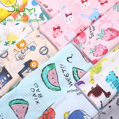 China Low Price Organic Jacquard Knitted Cotton Printed Jersey Fabric Baby Printed Fabric for sale