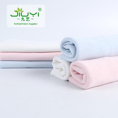 China Cheapest Manufacturer Supply Organic Mattress Collar Baby 32S Cotton 32S Rib Jacqurad Fabric Breathable for sale