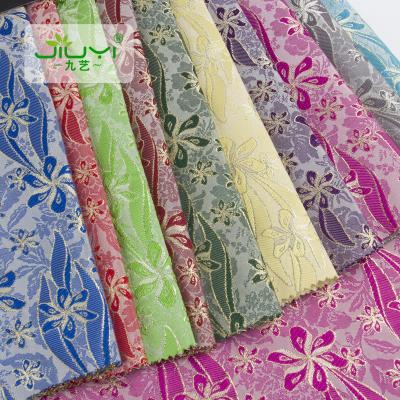 China cheap design fabric myanmar style metallic african 100% polyester woven jacquard for nations costom scarf dress for sale