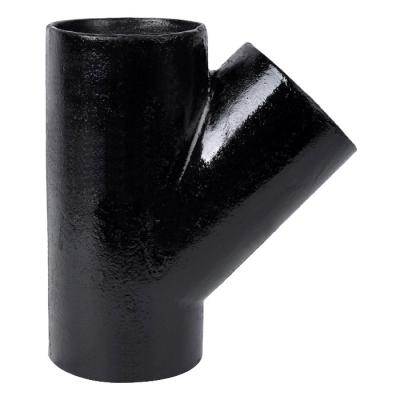 China CS standard asme b16.9 carbon steel side tee for sale