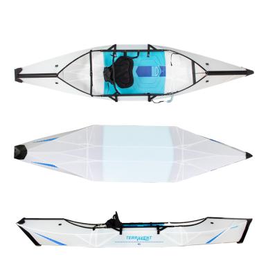 China Factory Wholesale Terravent 3M Cheap Foldable Canoe Boat Origami Kayak PVC Sit On Top Folding Portable Kayak for sale