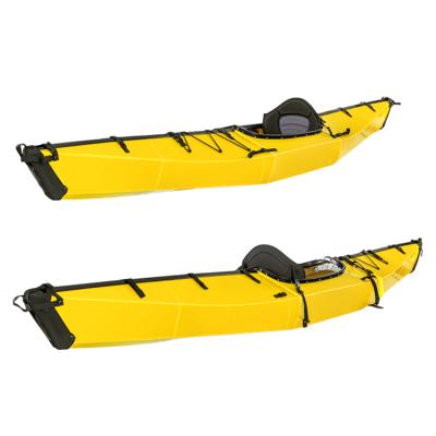 China 2021 Outdoor Cheap Single Equipment Terrvent Kayak Factory Price 13ft Kayak Foldable Fishing Boat New With Paddle Life Jacket Making For Sale for sale