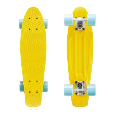 China EU warehousemini wholesales youth 22 inch fish 4 wheel full board plastic peny deck cruiser board plastic skateboard for sale