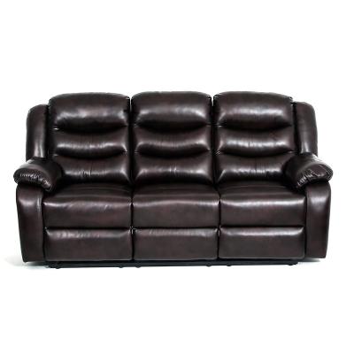 China (Size)2021 Adjustable Hot Sale Living Room Furniture Sofa Sets Comfortable Leather Couch Reclining Sofa Couch for sale