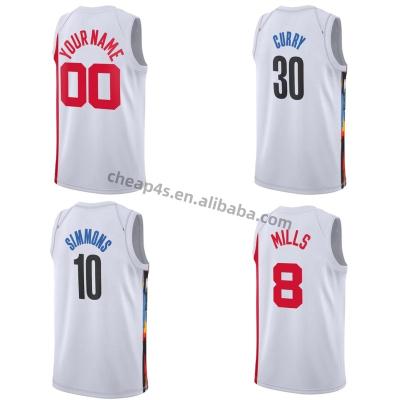 China Retro White USA Team Basketball Uniform Quick Dry #11 Irving Durant Basketball Shirts Mens Cheap Net Stitched QUICK DRY Tank Top for sale