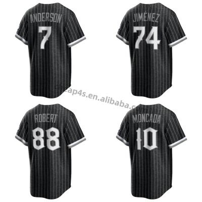 China White Sox Stitched Wholesale White Sox Cheap Jersey Antibacterial Good Quality Black Team Uniform #7 Anderson #88 Robert Jr Baseball Wear. for sale