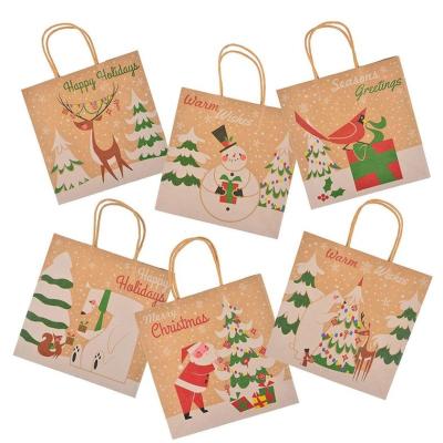 China Recycled Materials Slogan Customized Recyclable Paper Small Bag With Handle for sale