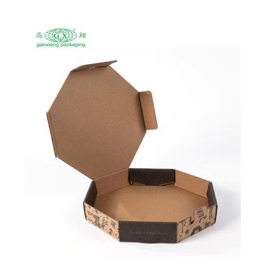 China Recycled Materials Cheap Custom Printed All Size 9 10 11 12 14 18 Inch Corrugated Kraft Paper Pizza Boxes for sale