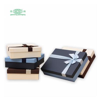 China Recycled Materials Factory Birthday Party Custom Wedding Soft Packaging Paper Gift Boxes With Lid Personalized Boxes for sale