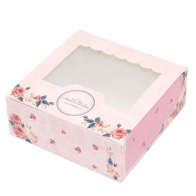 China Factory price recycled materials sandwich wrapped beige kraft paper takeaway box fade bakerwindow box for sale