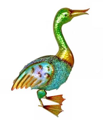 China Hand Painting Wholesale Metal Duck Duck Garden Decorative Animals for sale