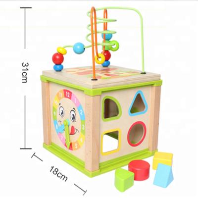 China 2021 Multifunctional Learing Cube Educational Wooden Toy for sale