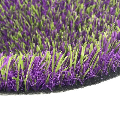 China Lavender high quality and superior color PP+composite green latest design 20mm safety artificial turf lawn for sale