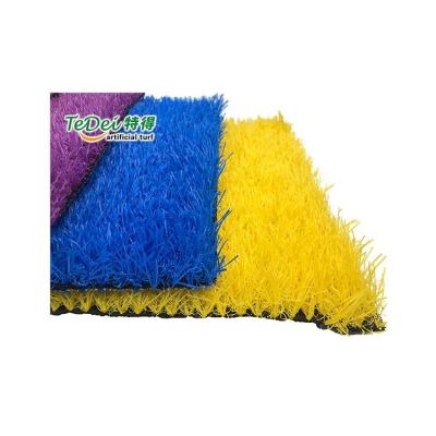 China Green PP+Composite Rainbow Soccer Track Wholesale High Quality Artificial Grass Turf for sale