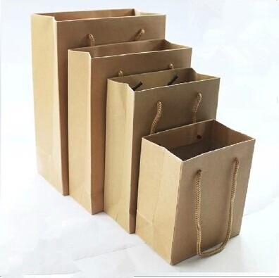 China OEM Recyclable Custom Elegant Khaki Paper Bag Packaging With Logo Printing for sale