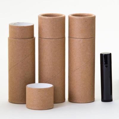 China New Design Cosmetic Good Quality Black Lip Balm Tube Cylinder Paper Tube Lip Balm Paper Tube for sale