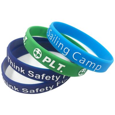 China Casual / Sporty Boce Embossed Printing Silicone Wristband Wristband With Custom Design for sale