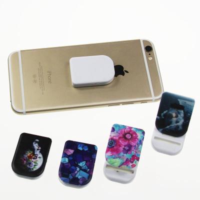 China Fit For All Phones Factory Wholesale New Style Free Custom Logo Colorful Printing Shield Mobile Phone Grip Adjustable Holder For Promotional Gift for sale