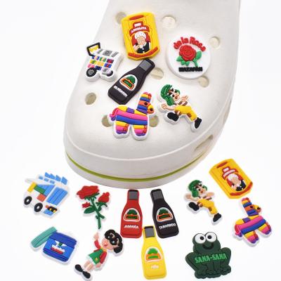 China Shoe Charm Top Selling Rubber Mexican Croc Charms Mexico Shoe Charms Bulk Mexican Shoe Decorations for sale