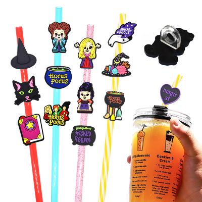 China Abracadabra Disposable Straw Witch Toppers Straw Charms Toppers Abracadabra Straw Blankets for sale