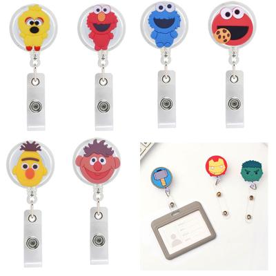 China Office School Wholesale Custom Cartoon ID Badge Retractable Reel Holder for sale