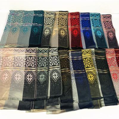 China 2021 soft smooth feeling cashmere scarf ladies pashmina scarf colorful Chinese tie dye shawl for sale