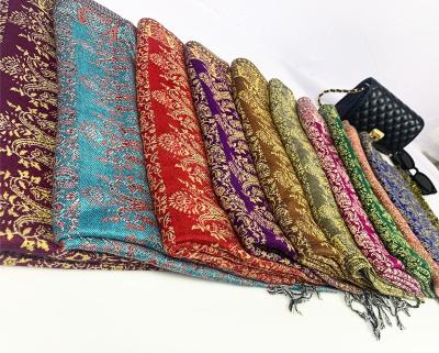 China Factory outlet soft smooth feeling luxury elegent women's cashmere printed pashmina headwraps shawl for sale