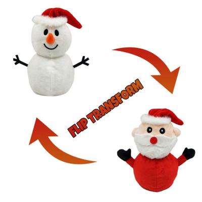 China Christmas Santa Snow Dolls Mini Plush Reversible Plush Toys for sale