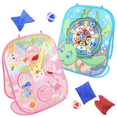 China Children's Cartoon Sandbag Throwing Board Game Folding Projection Target Double Sided Sports Toys 48.5X59x31.5 for sale