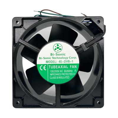 China High Quality Double Voltage Metal Leaf High Temperature Flow Large Metal Fan 120*38mm AC100/200V Hotel Axial Fan 4E-DVB-1 Bi-Sonic for sale