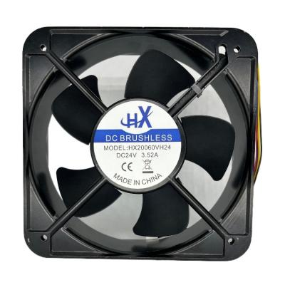 China Building material shop fan 20060 20cm DC12V 24V PWM waterproof fan speed regulation air volume control cabinet fan top quality large for sale