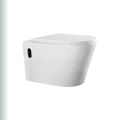 China BAILU W-06A Concealed Cistern Japanese Style Luxury Aesthetic Small Bathroom Look Elegant Egg Shaped Bowl Flush Ceramic Wall-hung Toilet for sale