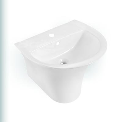 China BAILU N-933 Minimalist Wall Mounted Ceramic Sanitary Ware For Bathroom Vanity Art Basin Wash Basin Wall-hung Basin Sink for sale