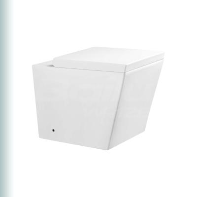 China BAILU W-12B European Hidden Cistern Geometry Square Hidden P-trap Floor Mounted Toilet Bathroom Architecture Cistern Toilet Sanitary Ware for sale